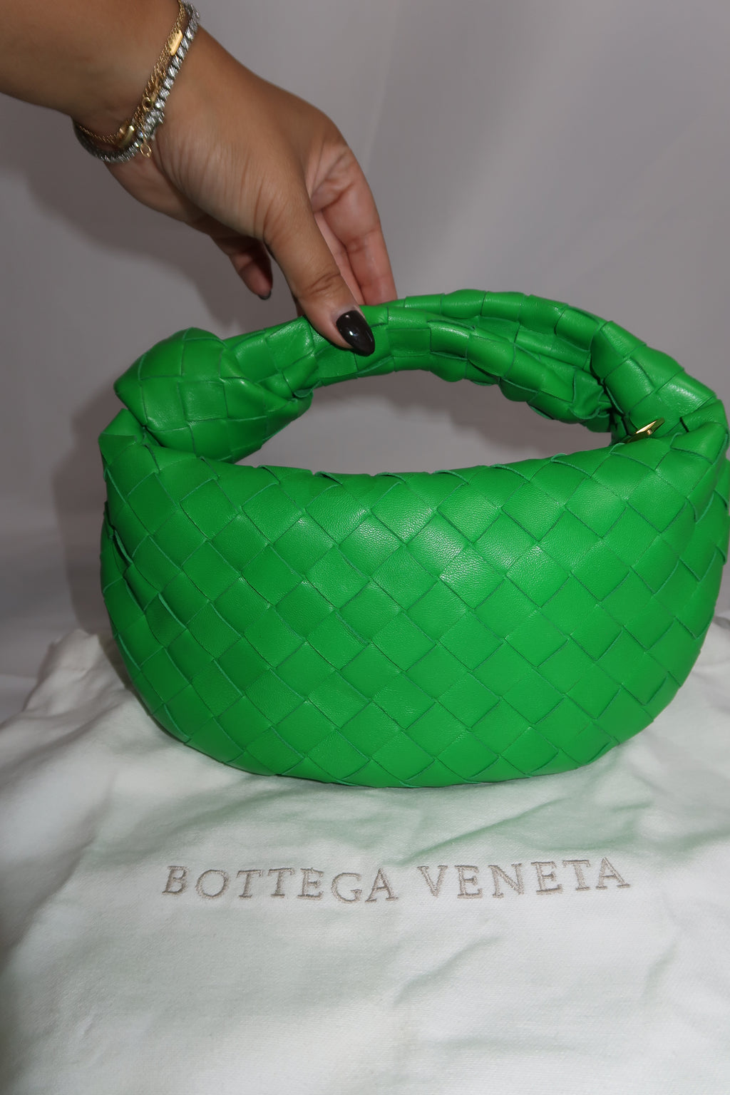 Bottega Veneta Jodie Mini Green Intrecciato Napa
