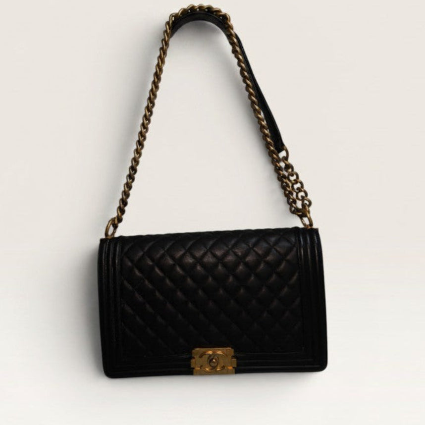 Chanel - Medium Boy Bag Black Lambskin