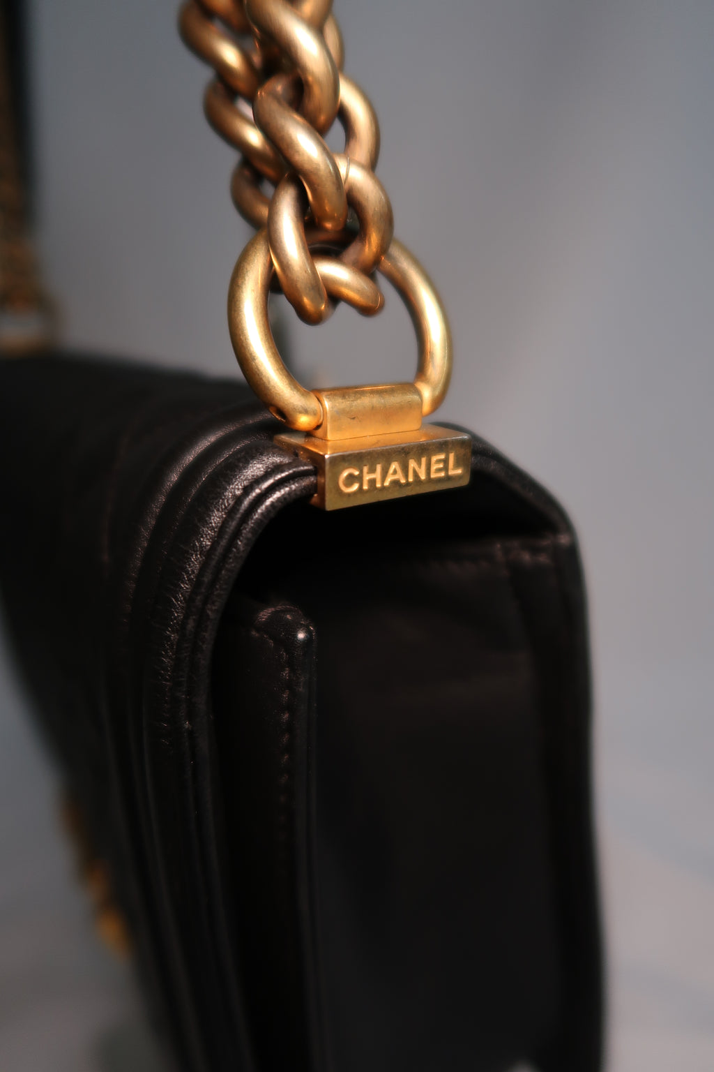 Chanel - Medium Boy Bag Black Lambskin
