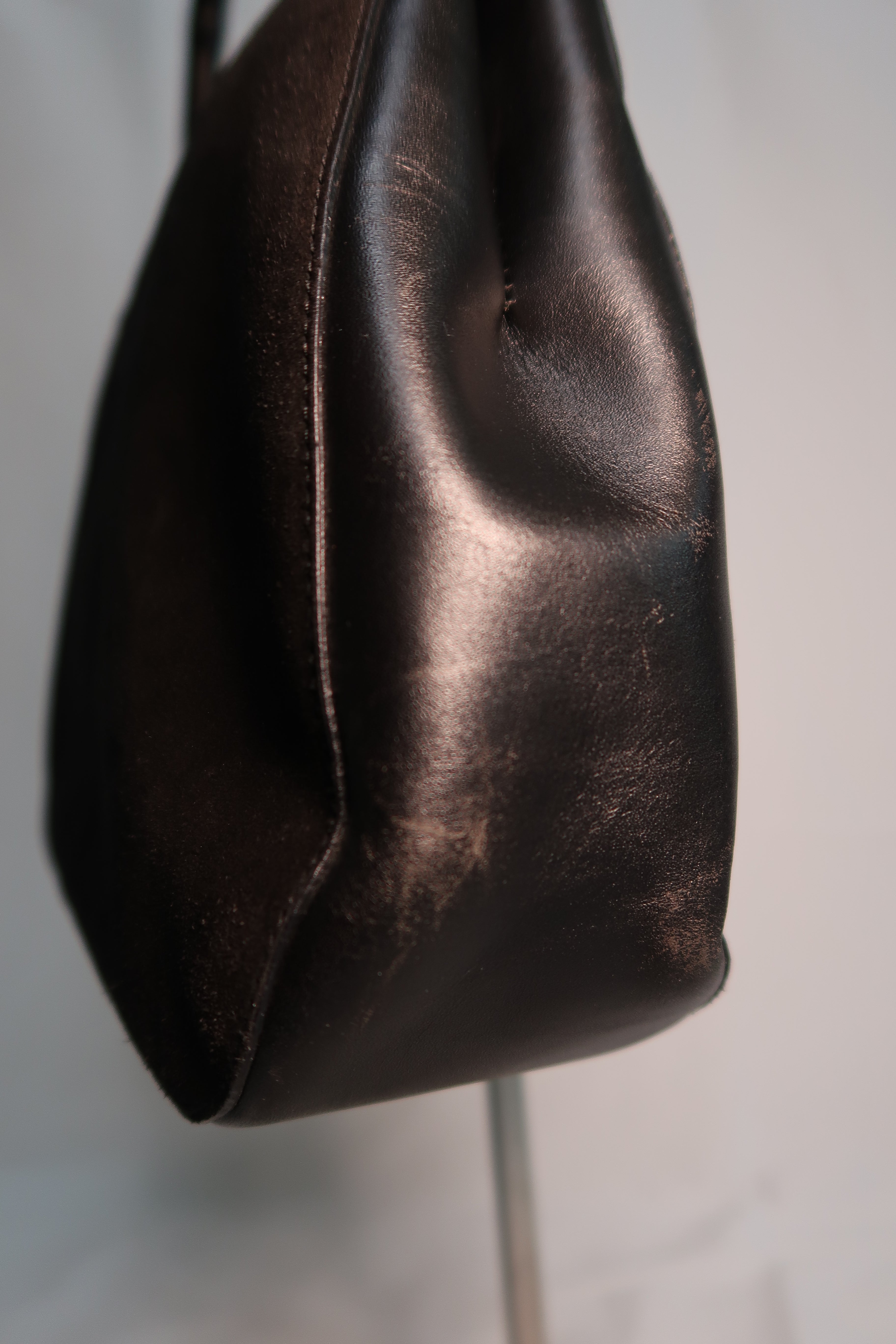 Gucci Bamboo Black Hobo Suede Bag