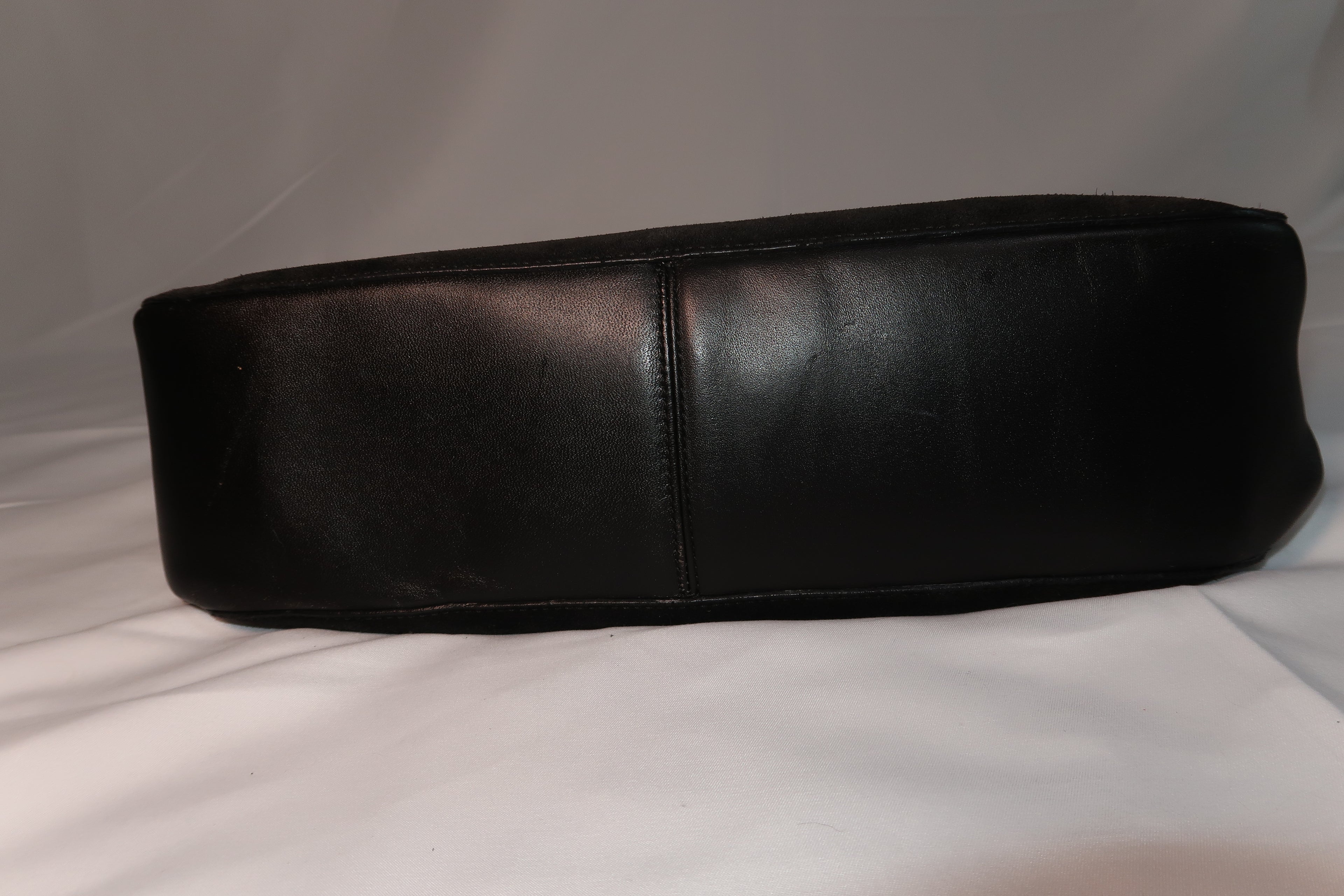 Gucci Bamboo Black Hobo Suede Bag