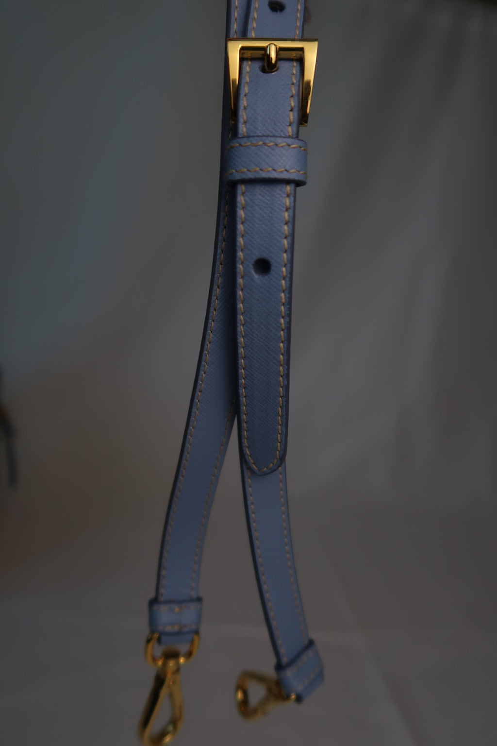 Prada Blue Wicker and Canvas Tote Medium