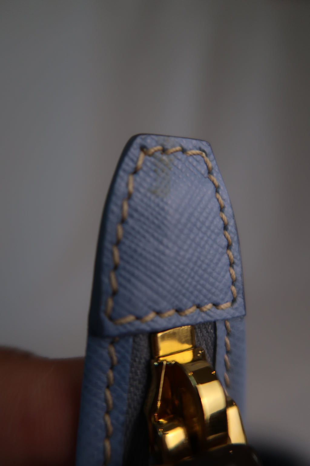 Prada Blue Wicker and Canvas Tote Medium