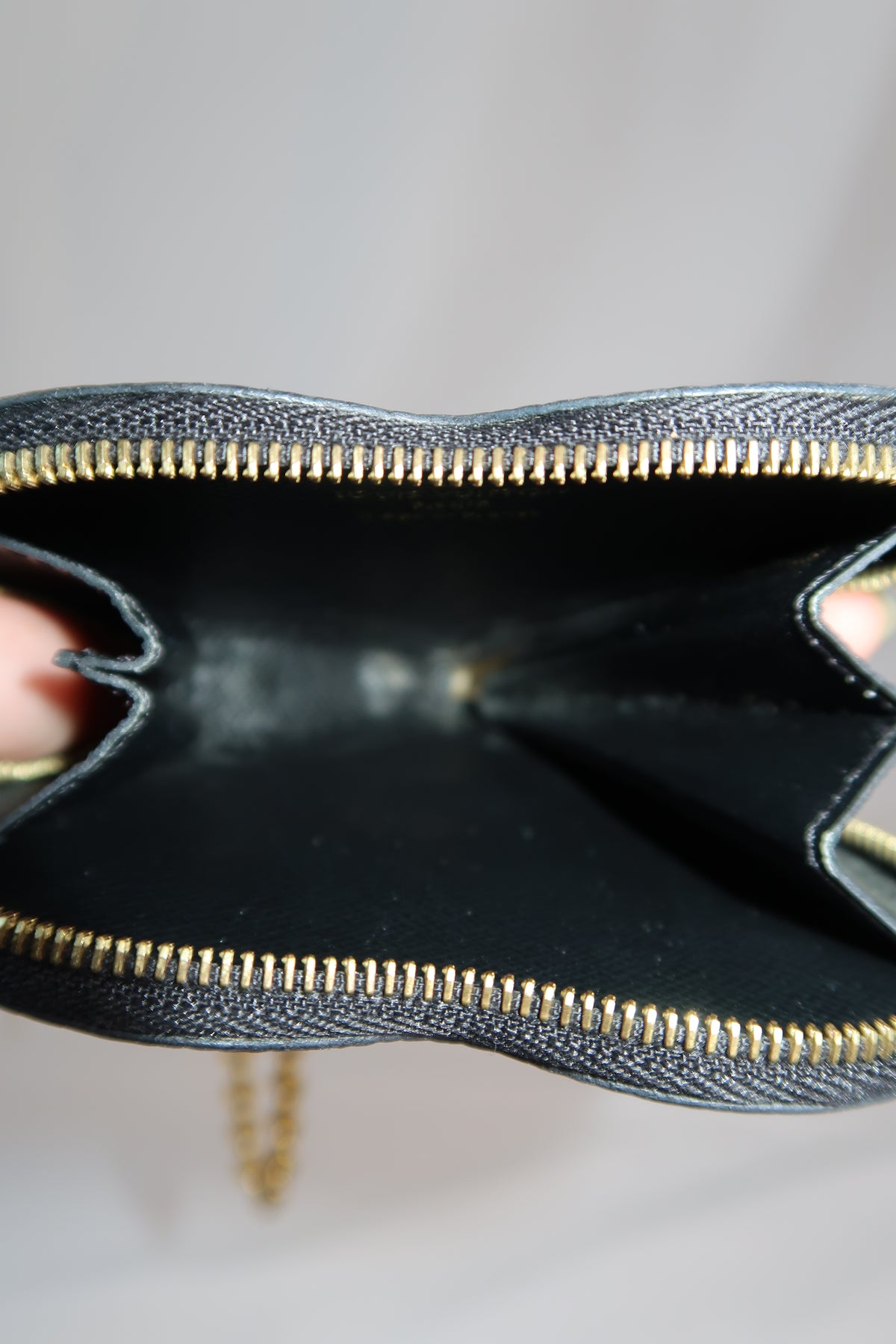 Louis Vuitton "Love Lock" Heart Coin Purse Black Epi