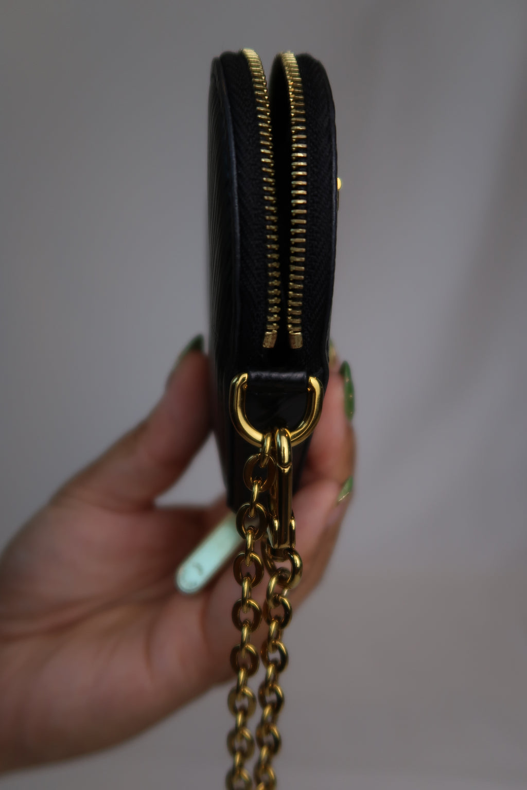 Louis Vuitton "Love Lock" Heart Coin Purse Black Epi