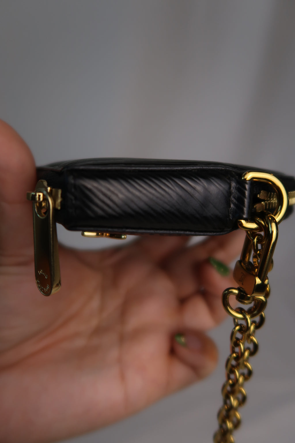 Louis Vuitton "Love Lock" Heart Coin Purse Black Epi