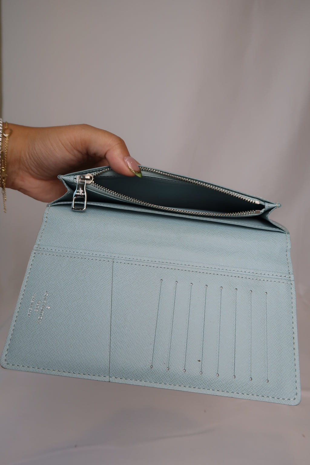 Louis Vuitton Brazza Wallet [Limited Edition] Aqua Garden Monogram