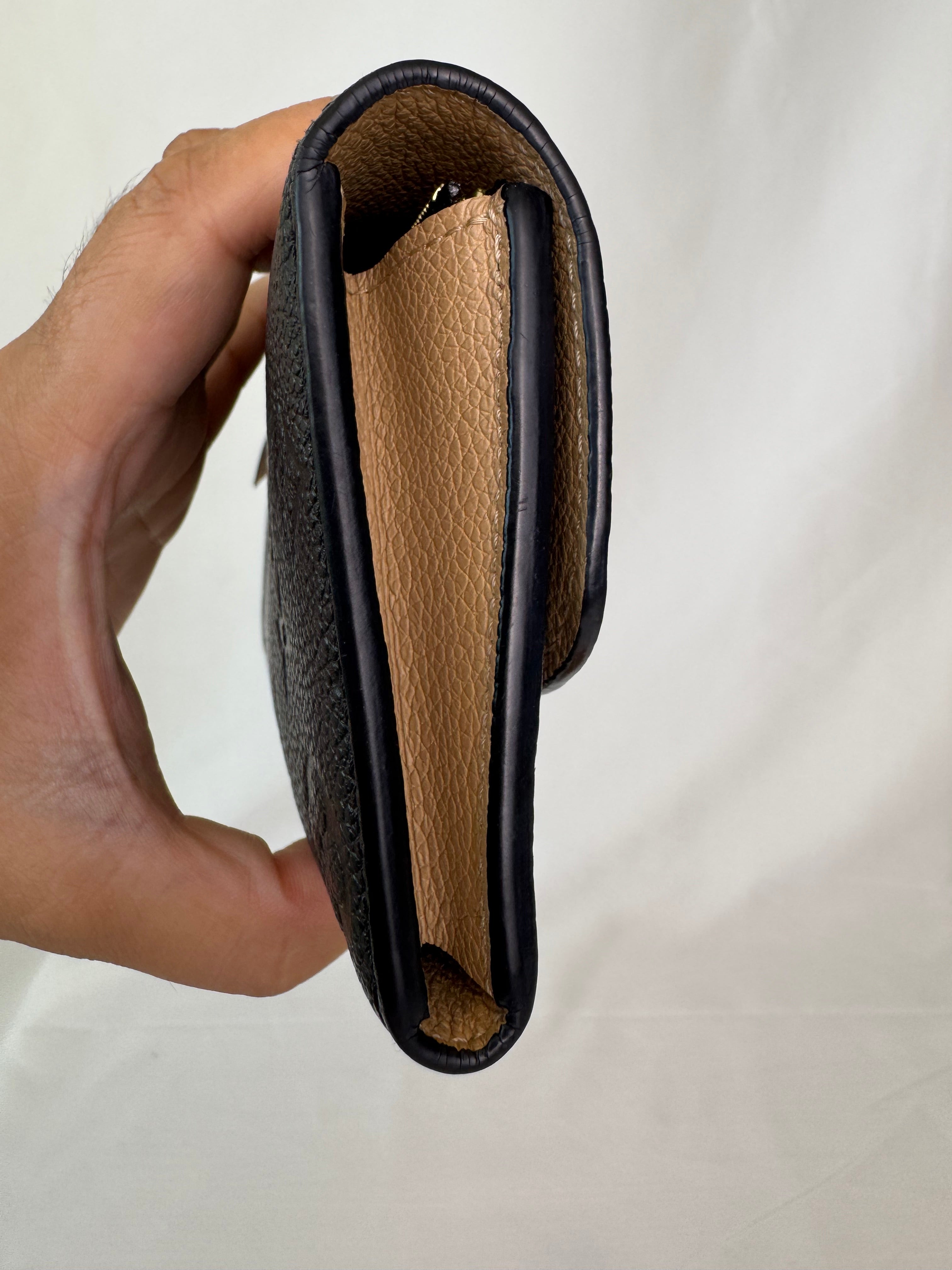 Louis Vuitton Emilie Wallet Black Empreinte