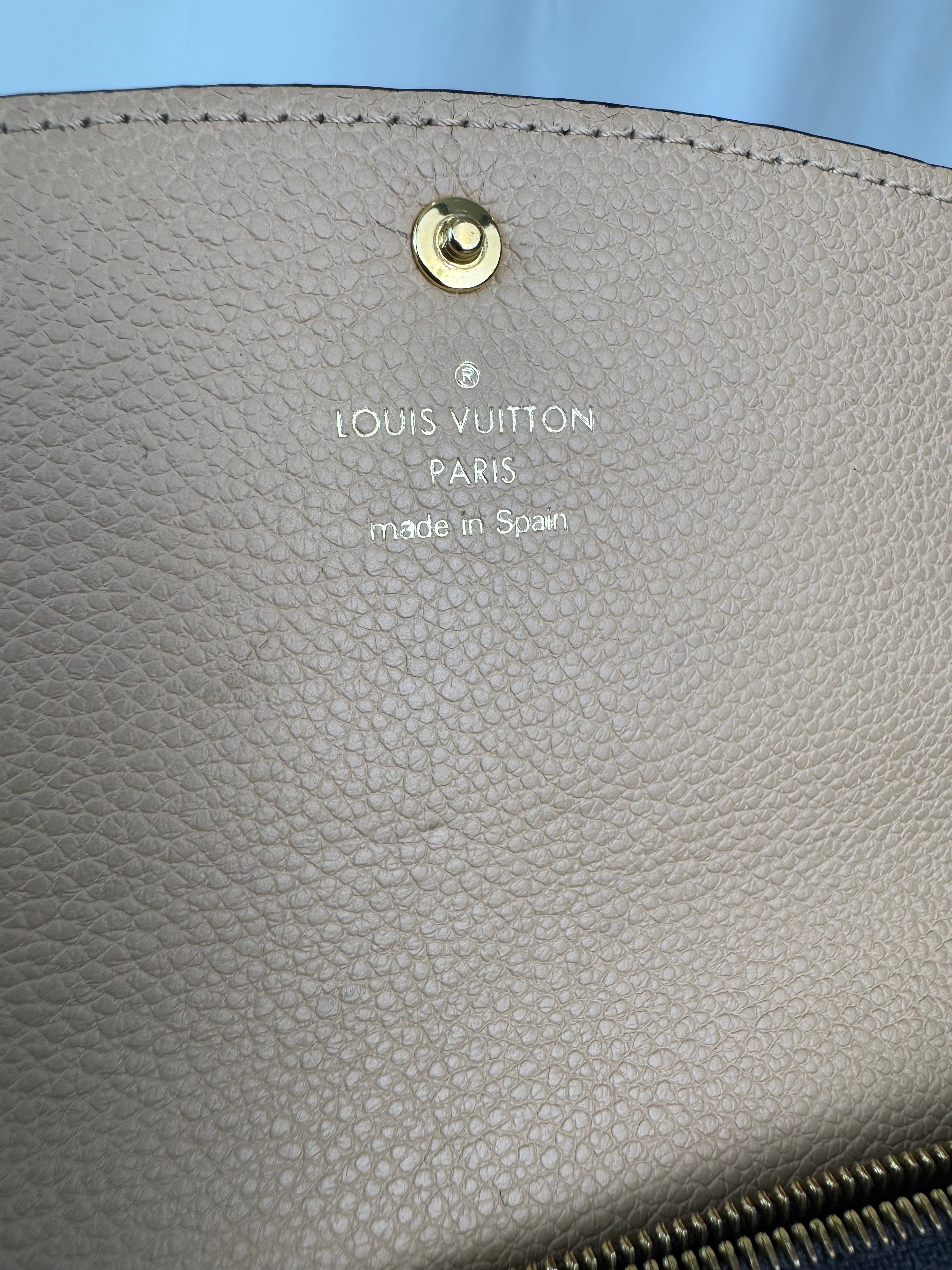 Louis Vuitton Emilie Wallet Black Empreinte