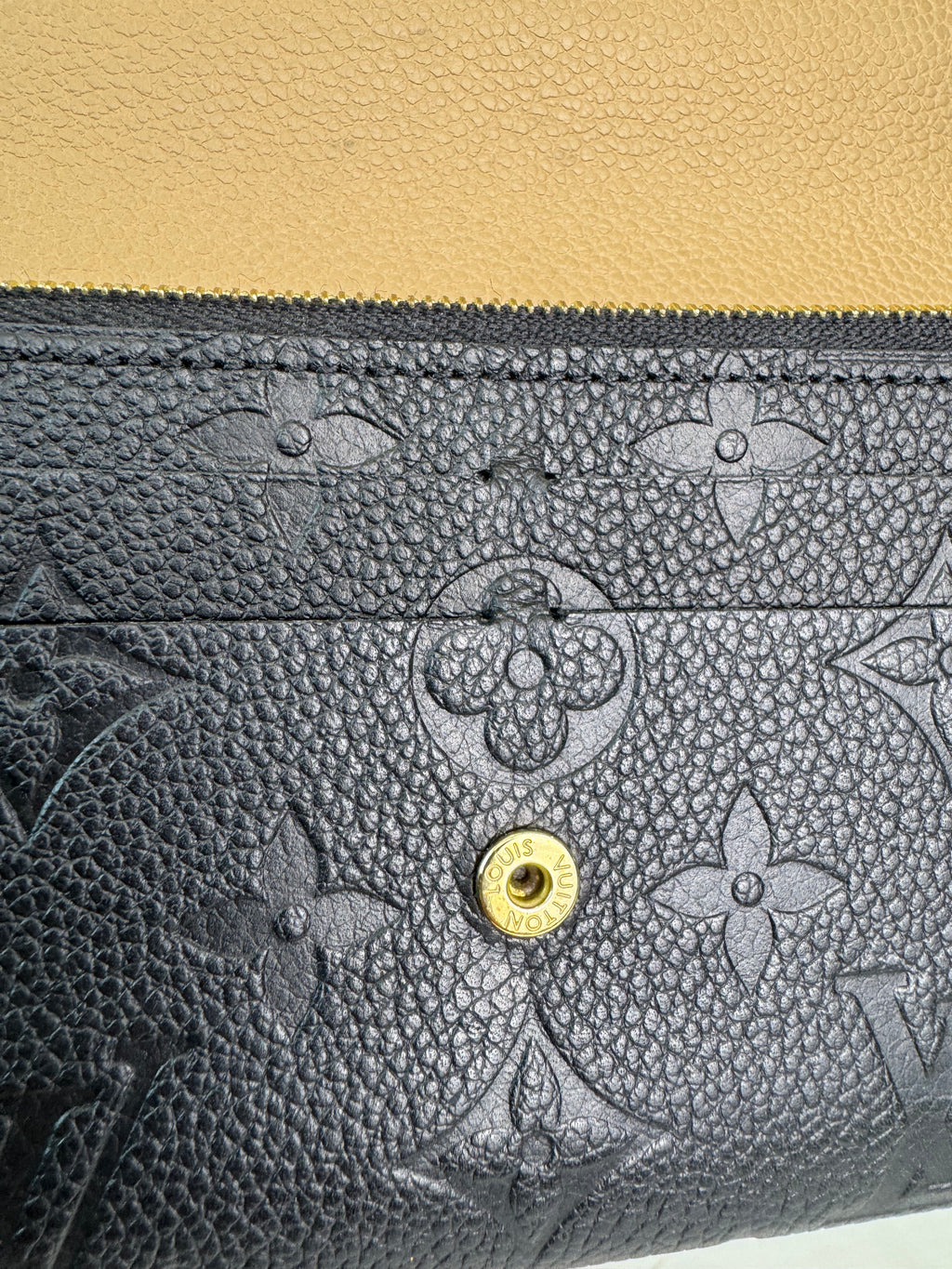 Louis Vuitton Emilie Wallet Black Empreinte