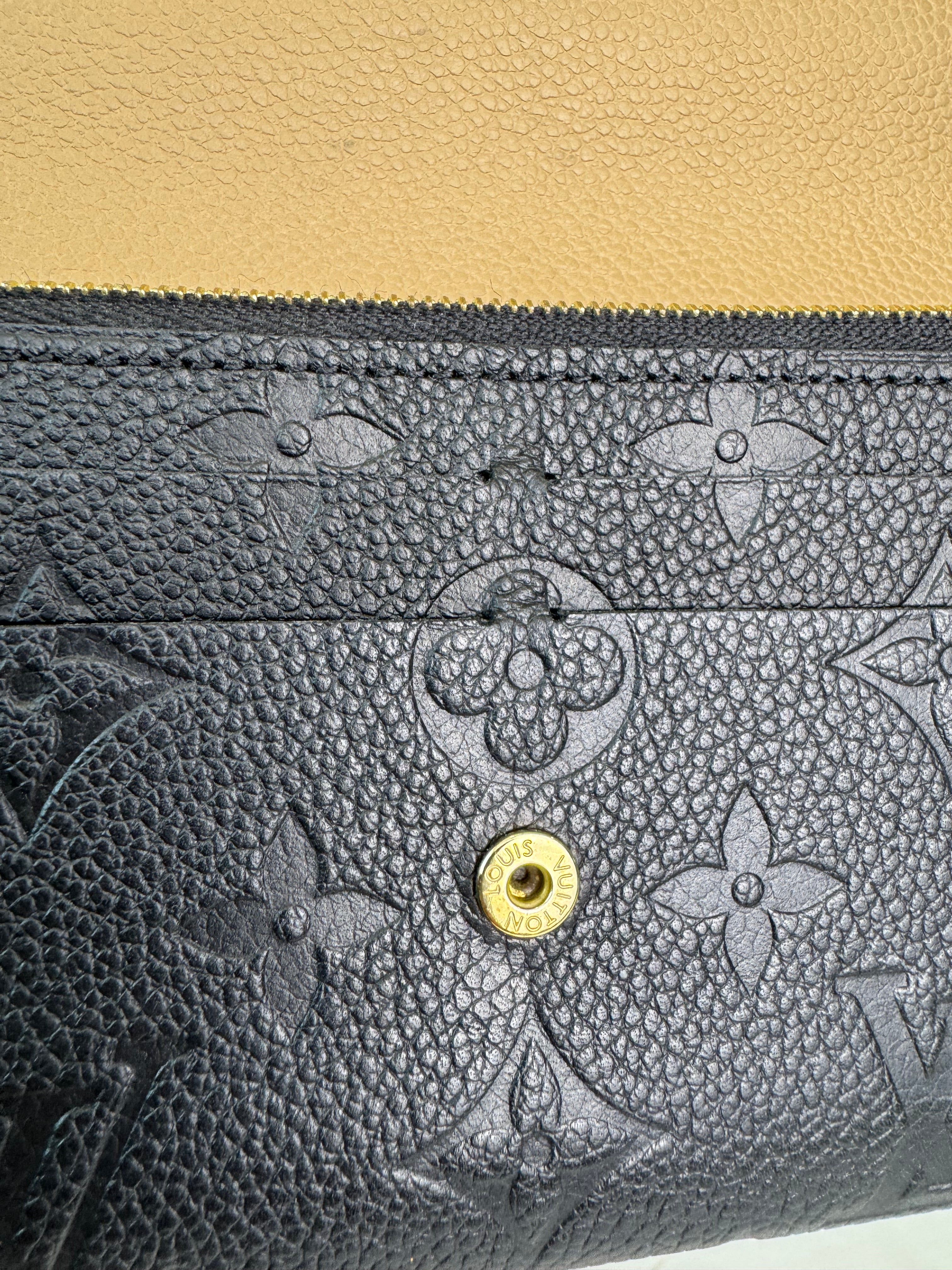 Louis Vuitton Emilie Wallet Black Empreinte