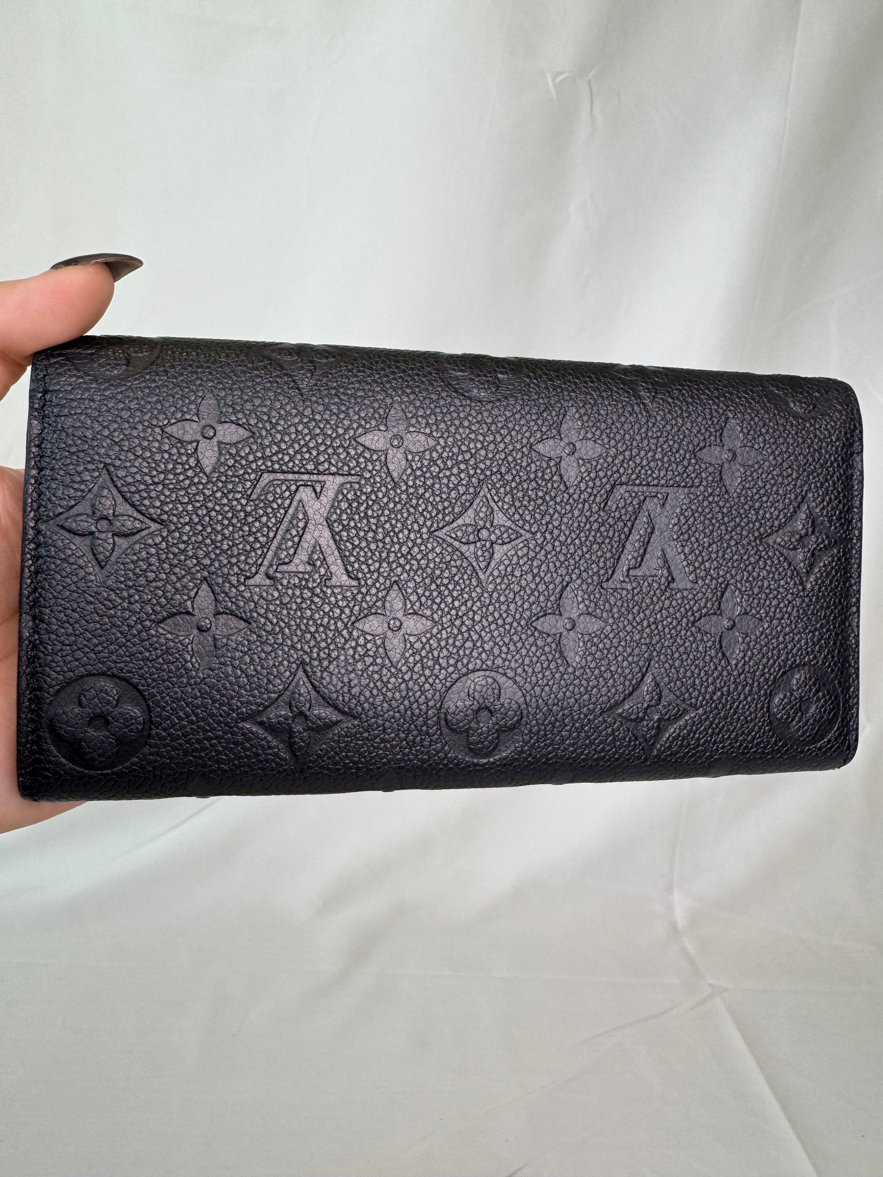 Louis Vuitton Emilie Wallet Black Empreinte