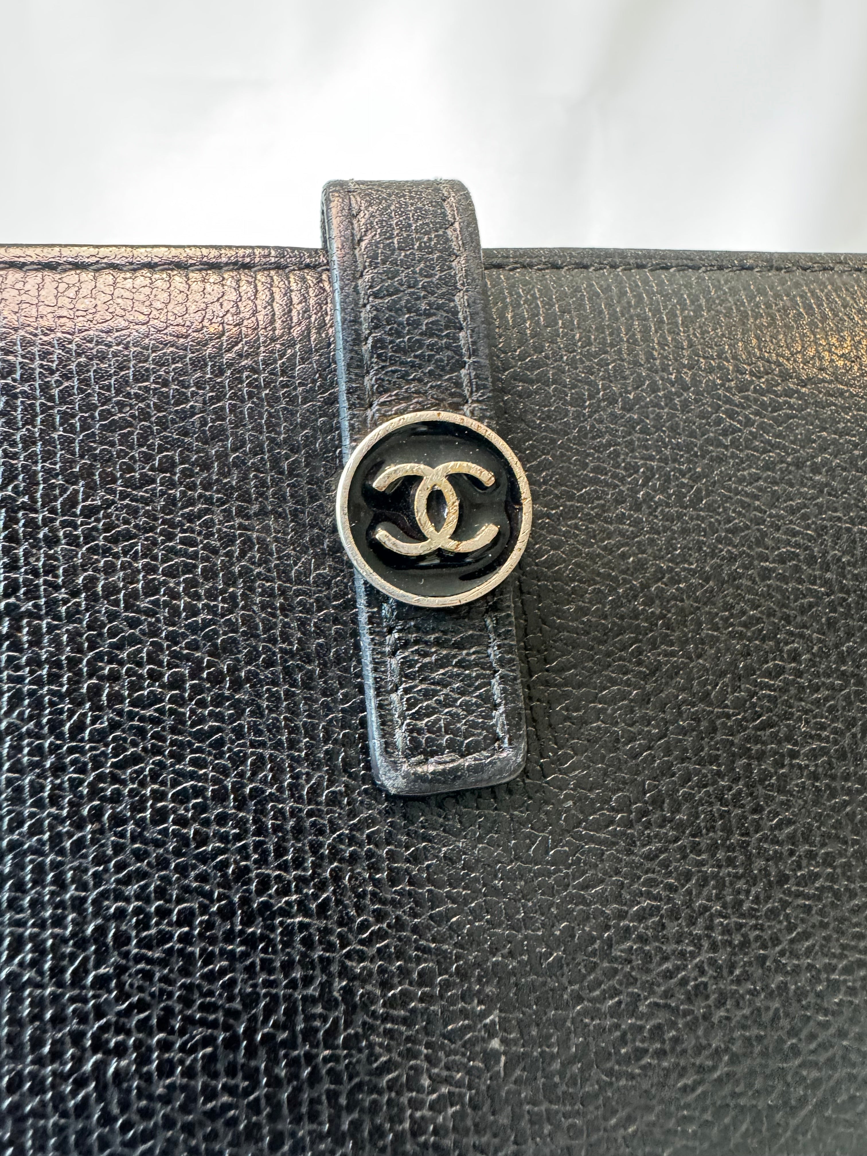 Chanel Coco Long Wallet Black Caviar