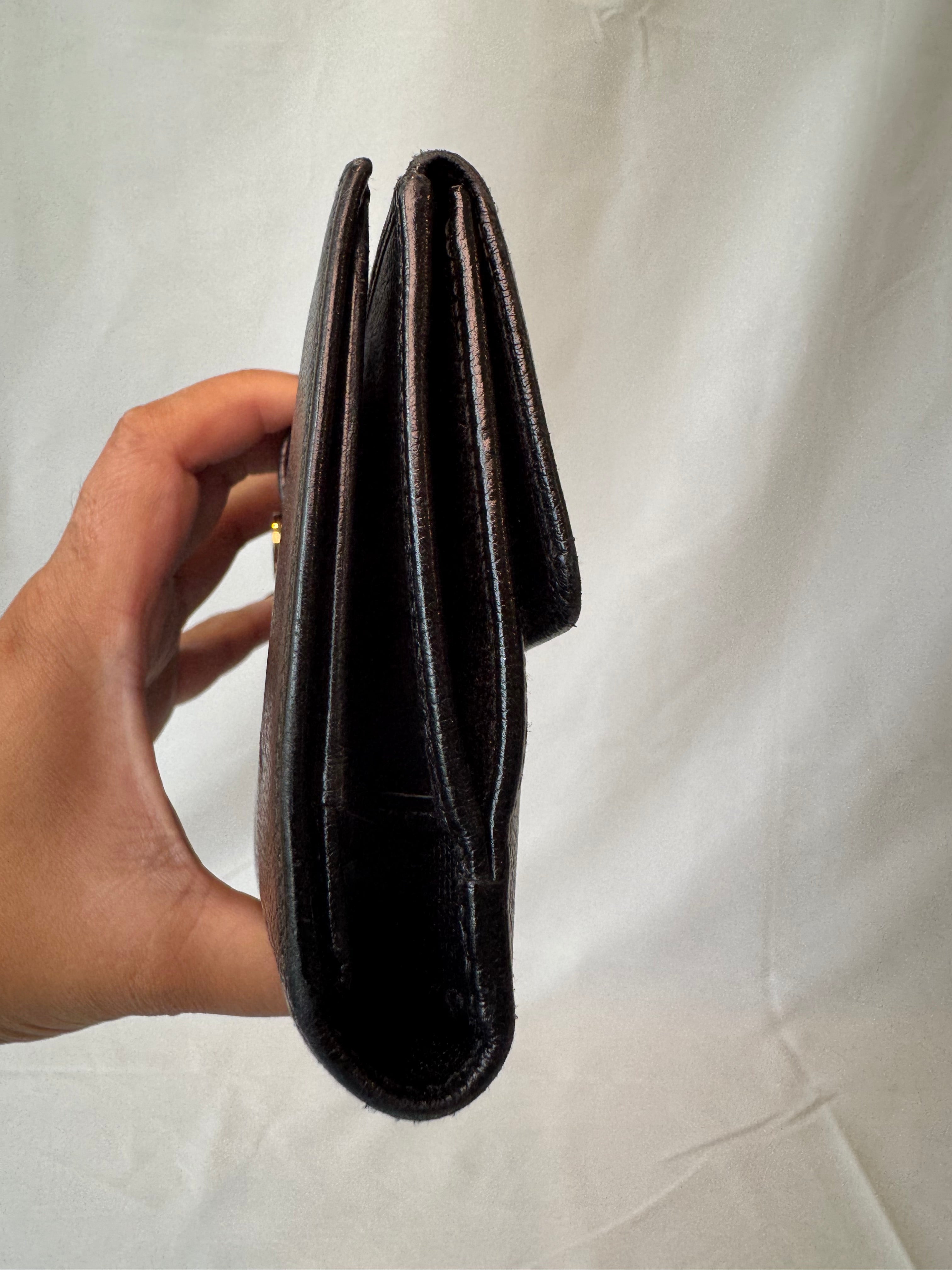 Chanel Coco Long Wallet Black Caviar