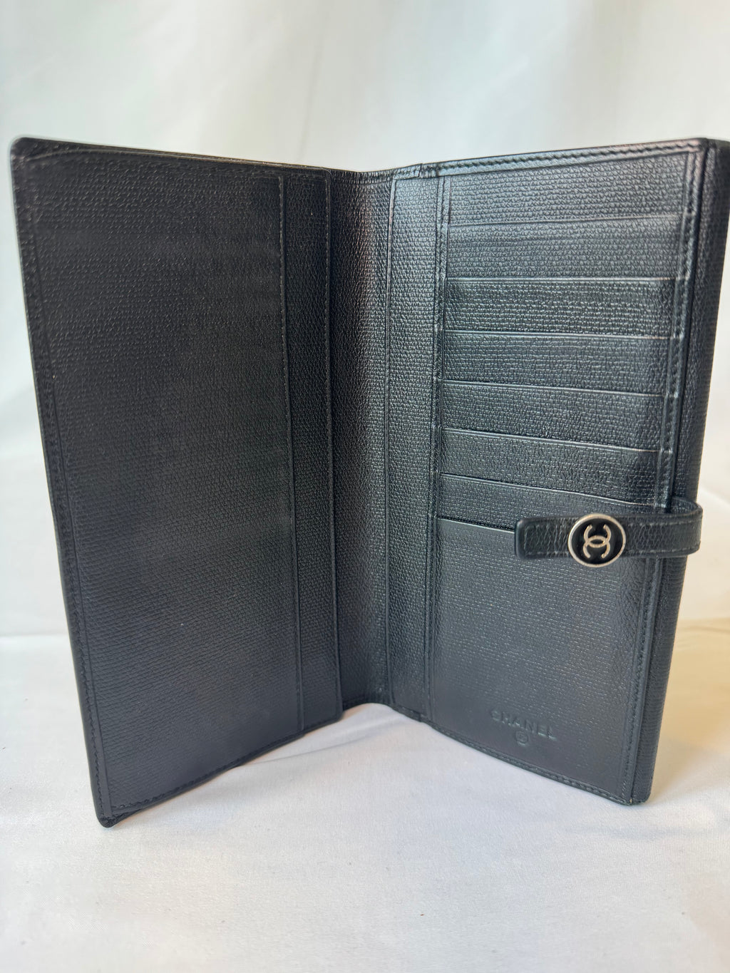 Chanel Coco Long Wallet Black Caviar
