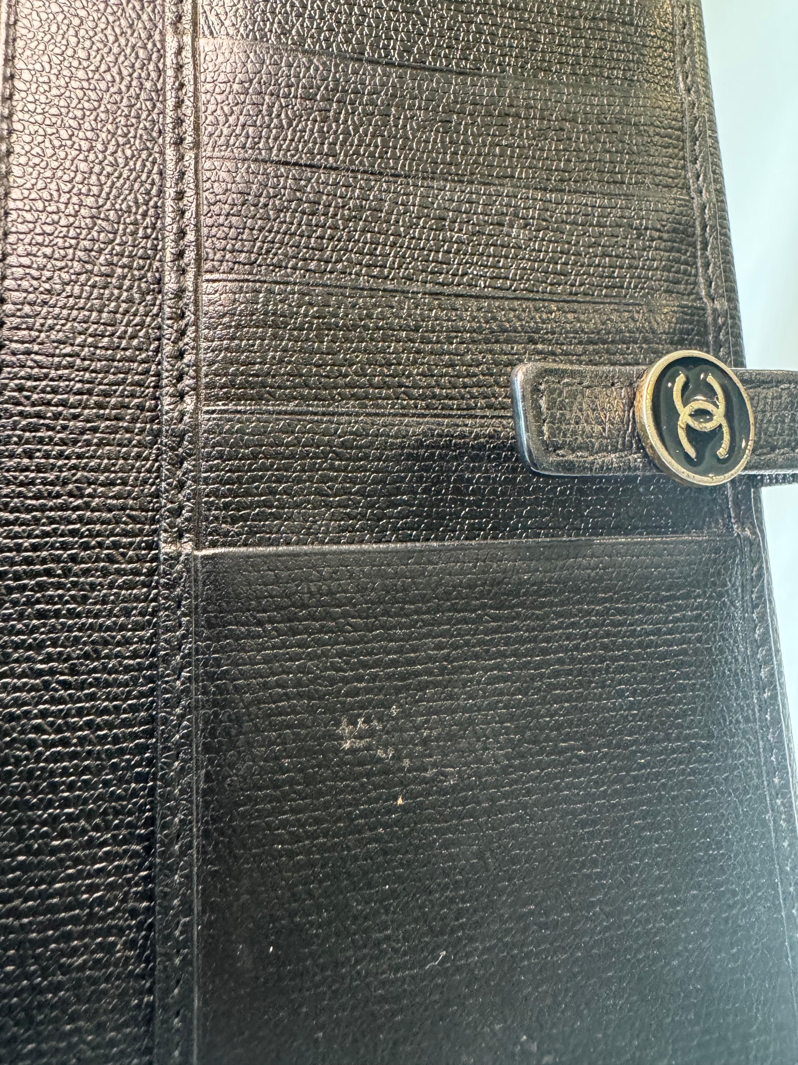 Chanel Coco Long Wallet Black Caviar