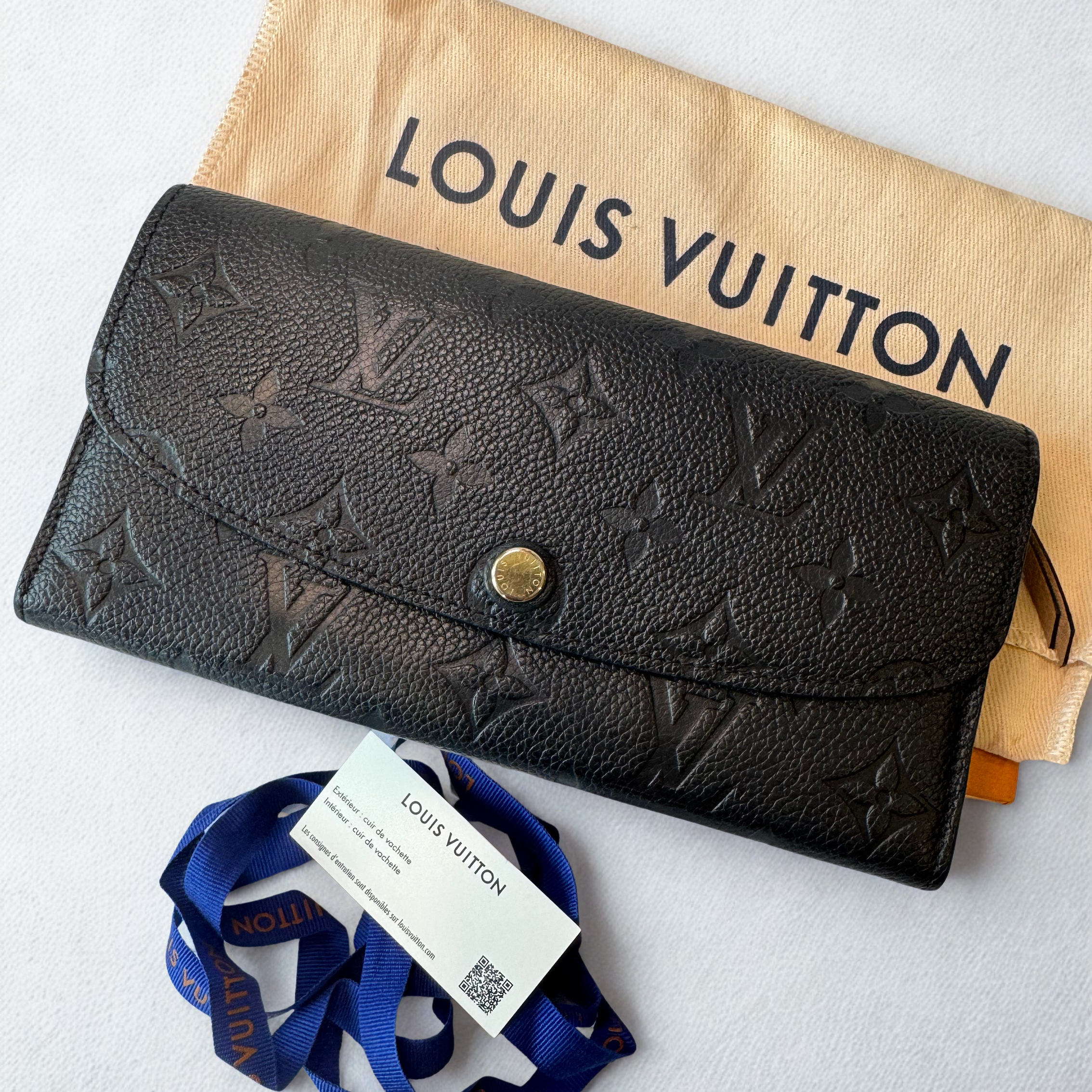Louis Vuitton Emilie Wallet Black Empreinte